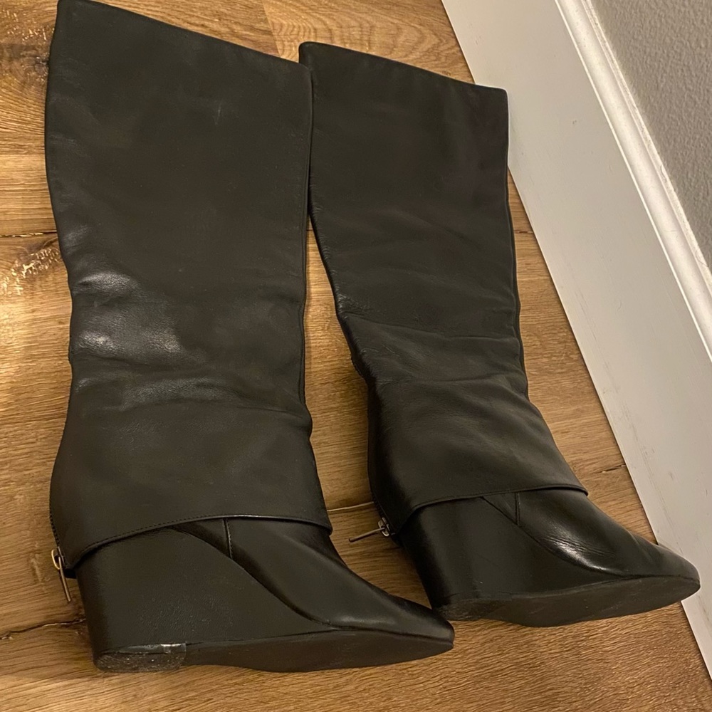 Steven by Steve Madden Black leather Maryn Boots